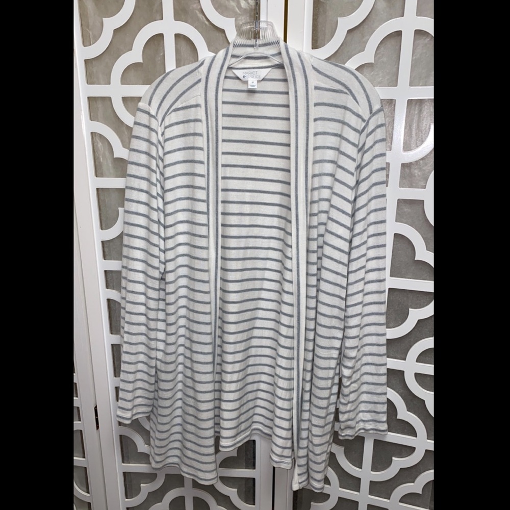 Plus size Striped cardigan